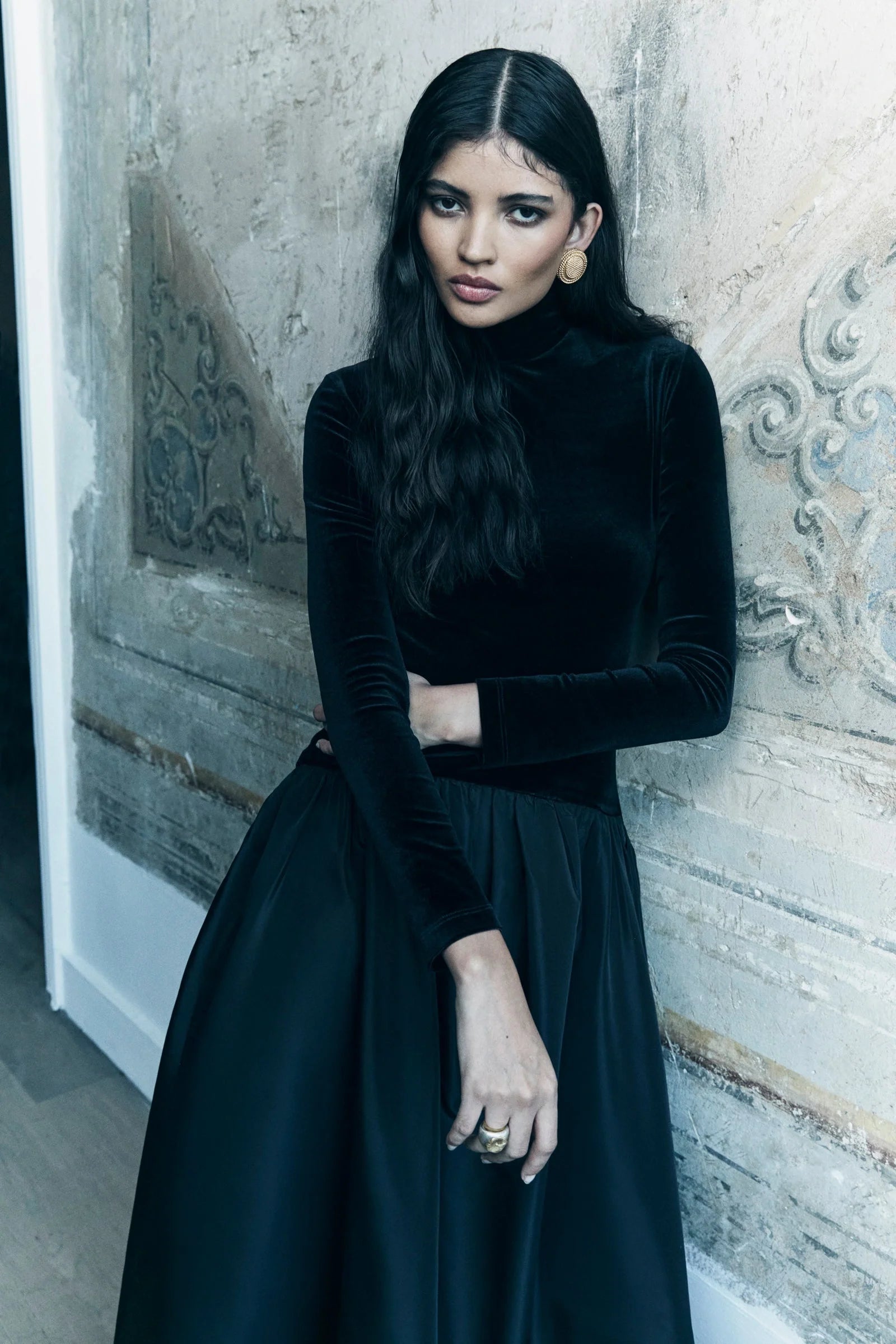Robe midi à manches longues Florienne