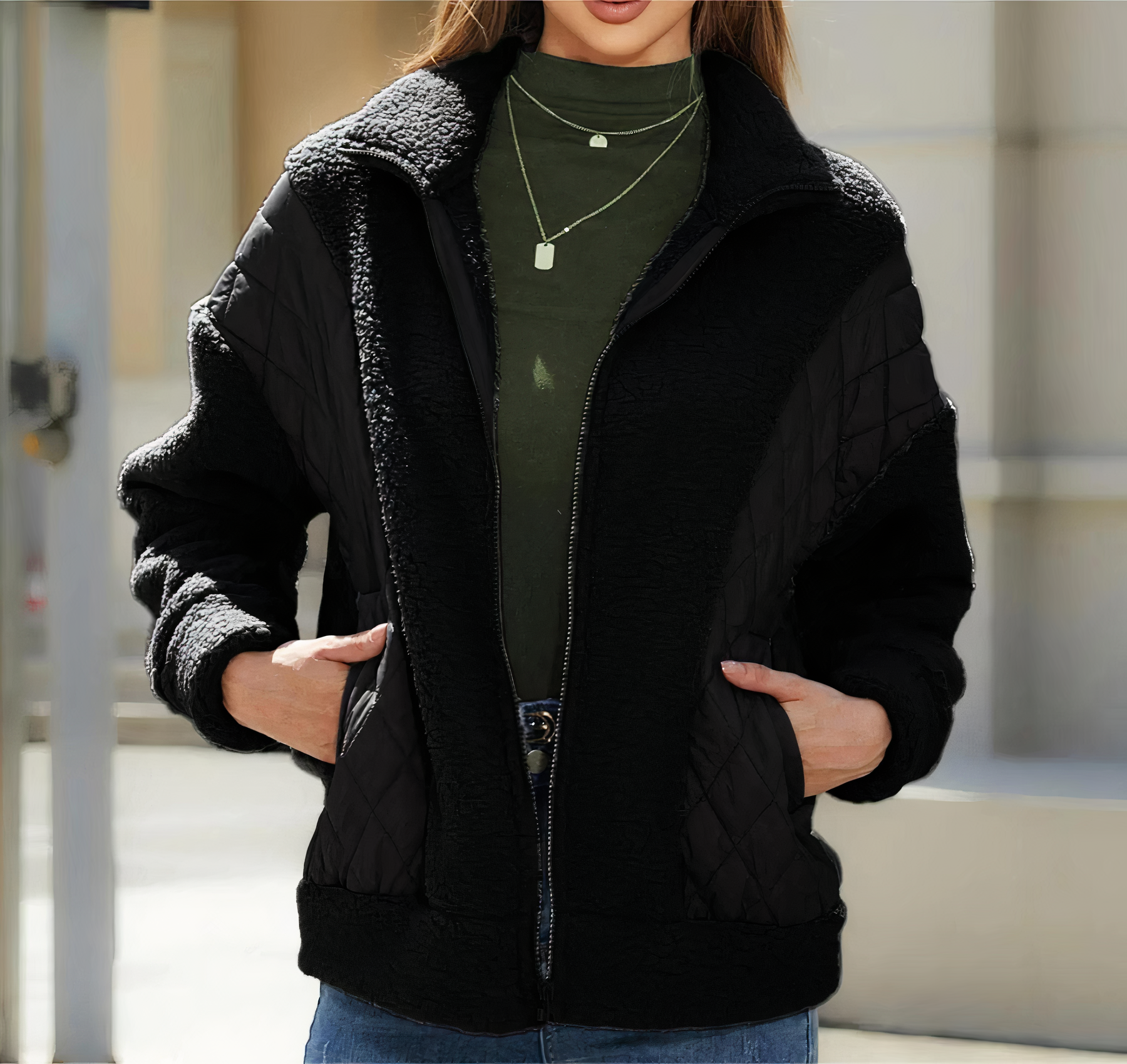 Weivon | Veste patchwork matelassée pour l'automne