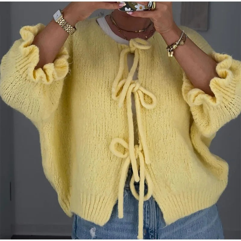 Cardigan avec nœud papillon