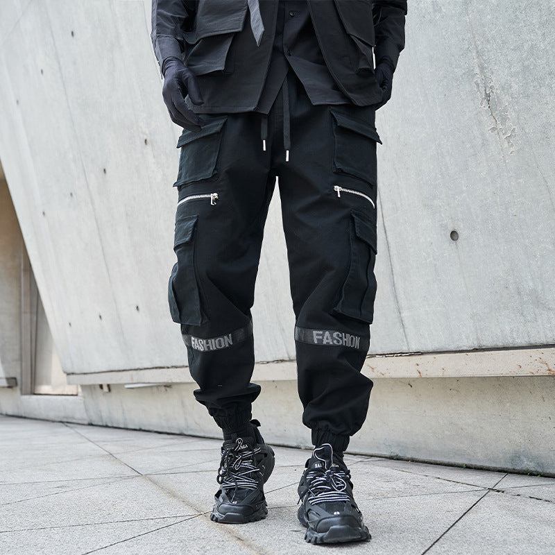 Jasper - Pantalon cargo multi-poches à jambes larges