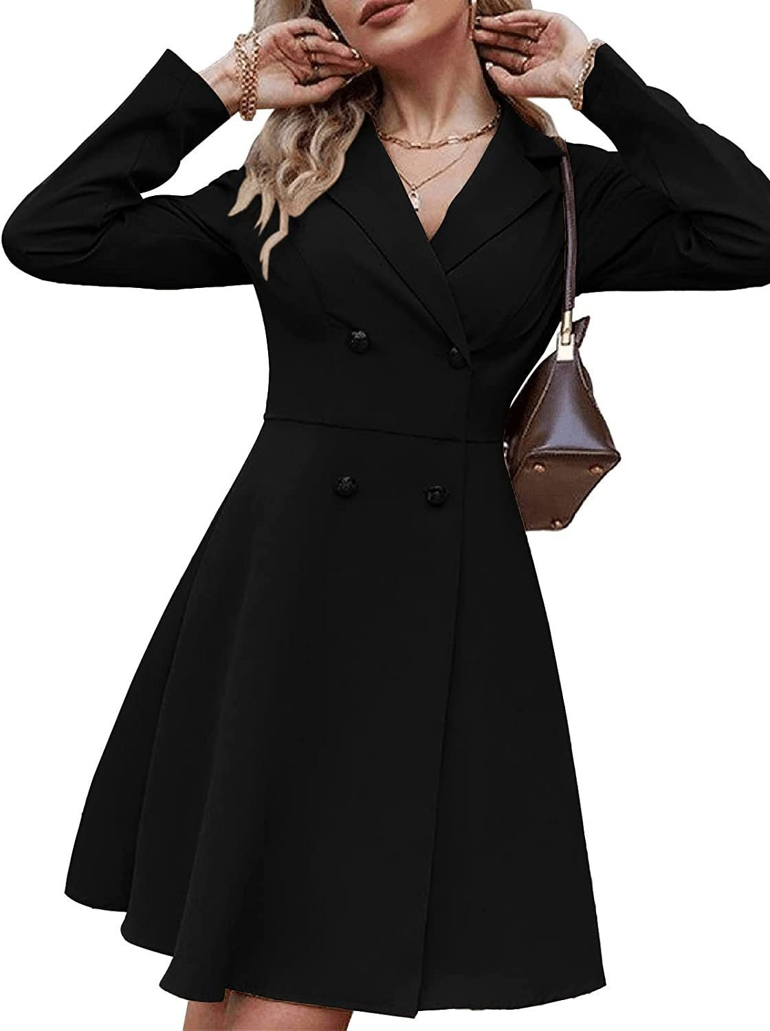 Bellachicha Langarm-Solid-Farbbluse für Damen