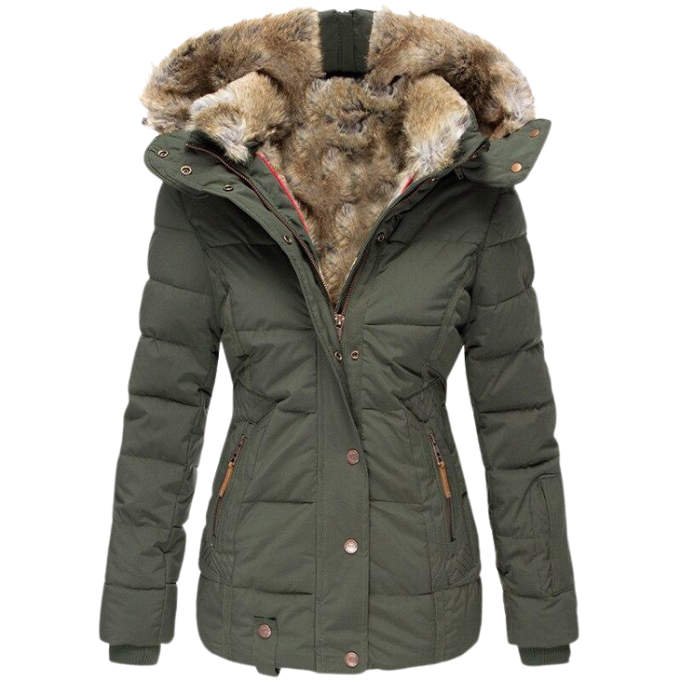 Yushin | Manteau en fourrure décontracté avec capuche pour femme