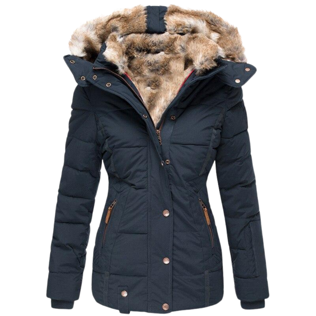Yushin | Manteau en fourrure décontracté avec capuche pour femme