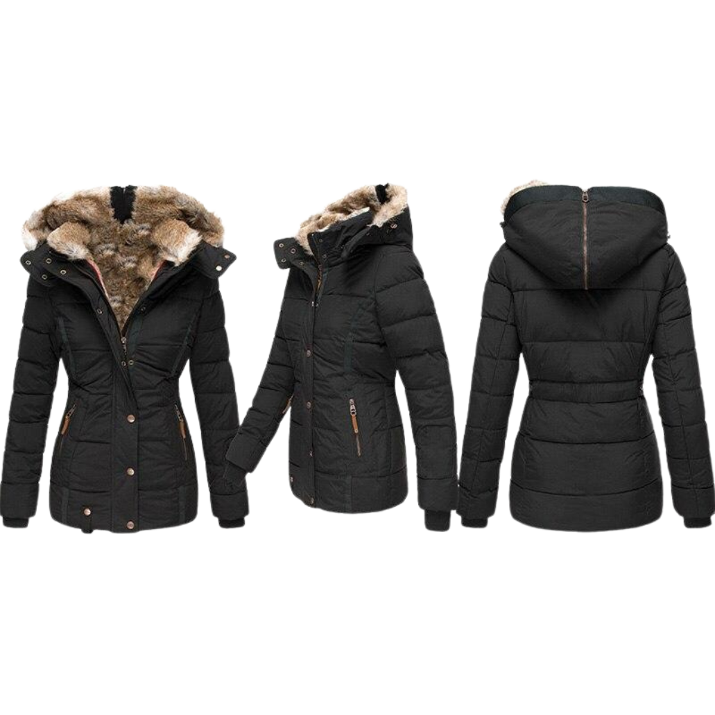 Yushin | Manteau en fourrure décontracté avec capuche pour femme