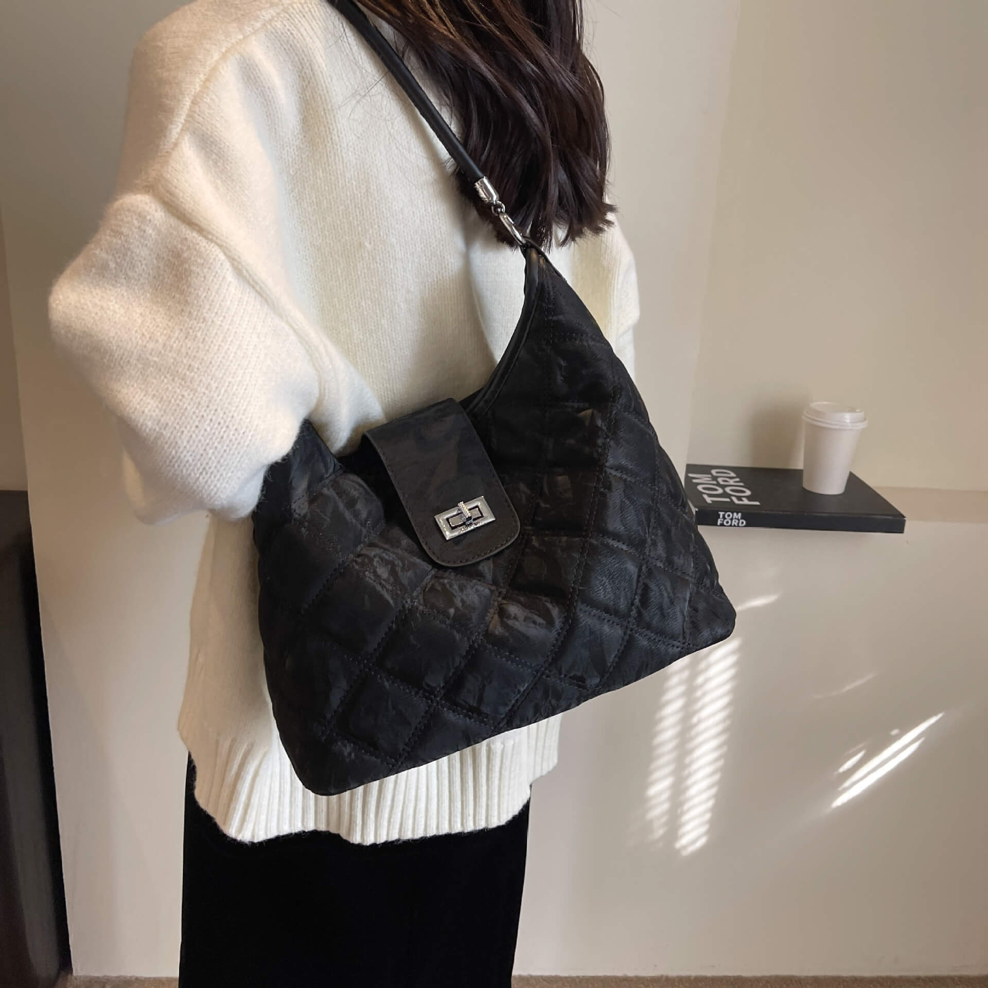 Leder Schultertasche