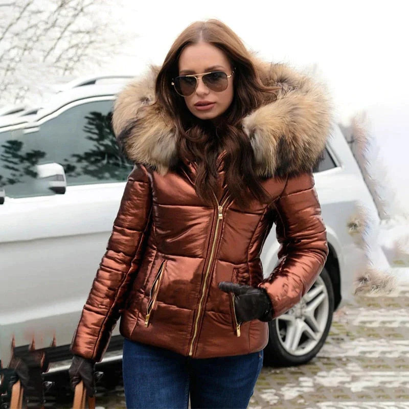 Veste d'hiver avec capuche en fourrure - Rana