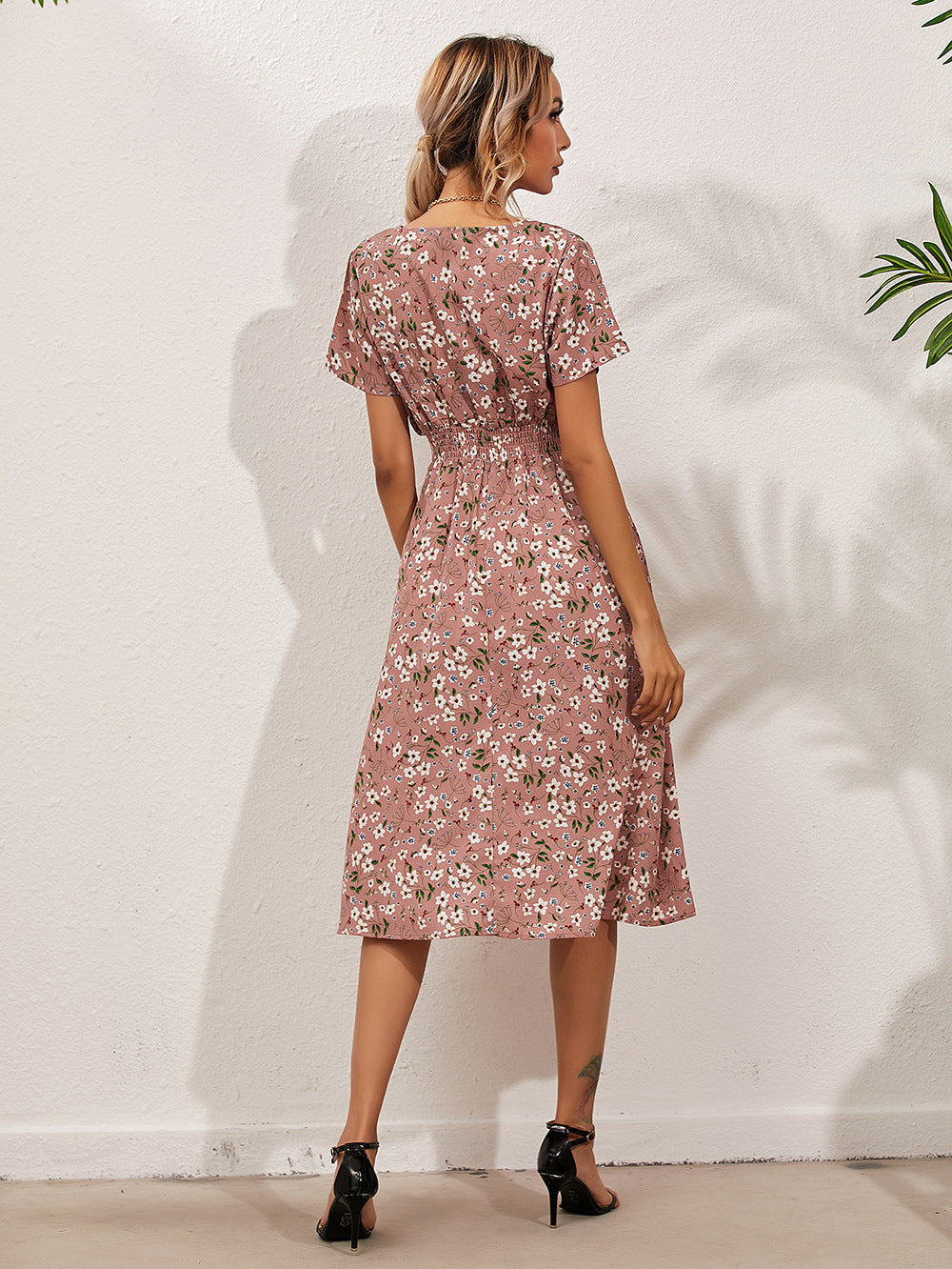 Marion - Elegantes Sommerkleid mit Blumendruck