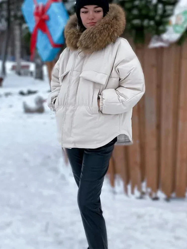 manteau en fourrure de raton laveur