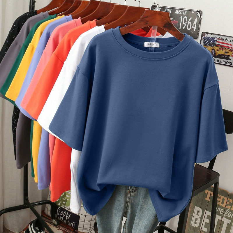 Bellachicha Kuscheliges Baumwoll-Basic: Plus-Size T-Shirt für Damen