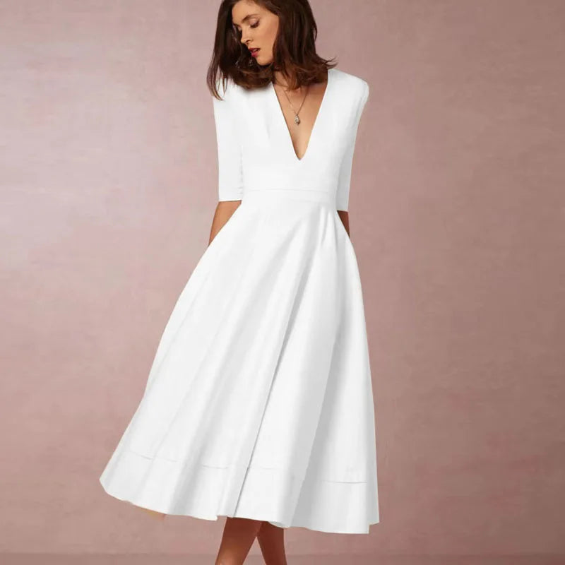 Diana - Robe midi col V