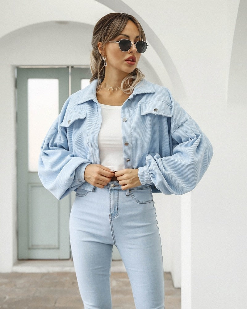 Yulion | Veste courte en velours côtelé