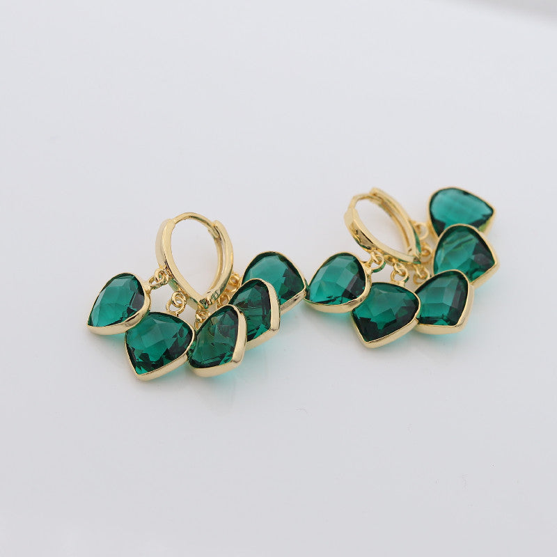 Micara - Emerald Glitz - boucles d'oreilles