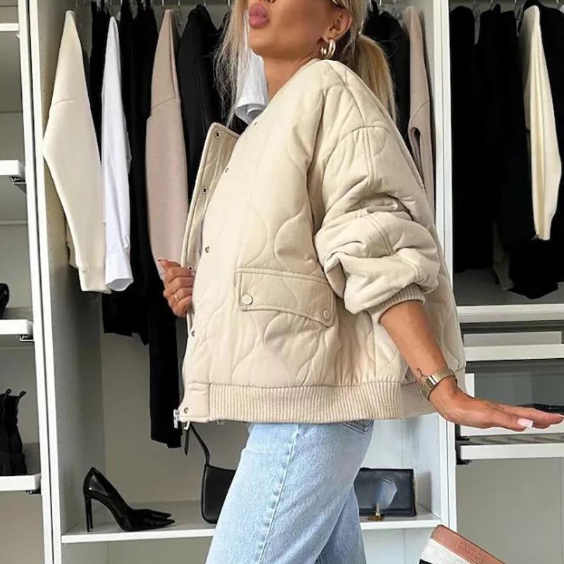 Amélie | Manteau élégant en duvet pour femme avec poches
