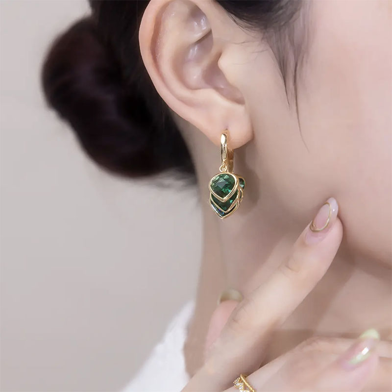 Micara - Emerald Glitz - boucles d'oreilles