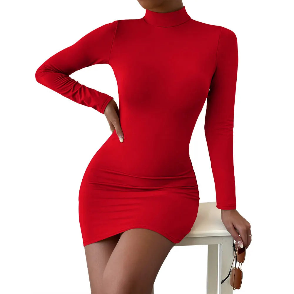 Hanna | Figurbetontes minikleid mit langen ärmeln