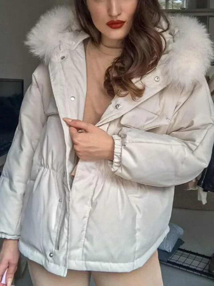 manteau en fourrure de raton laveur