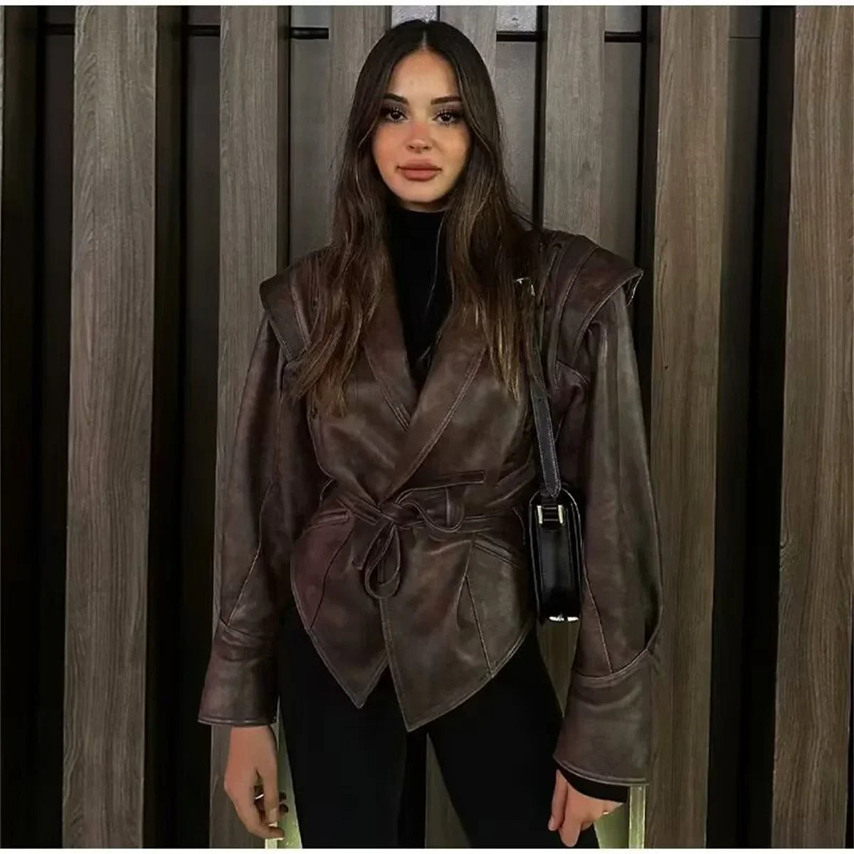 Vina | Veste en cuir pour femme pour la rue