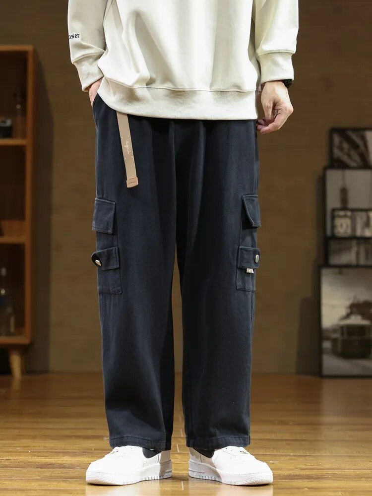 Abram - Pantalon cargo large en coton