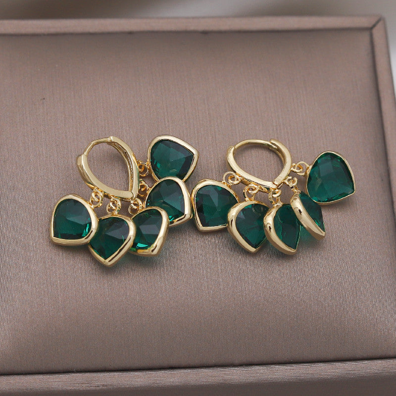 Micara - Emerald Glitz - boucles d'oreilles