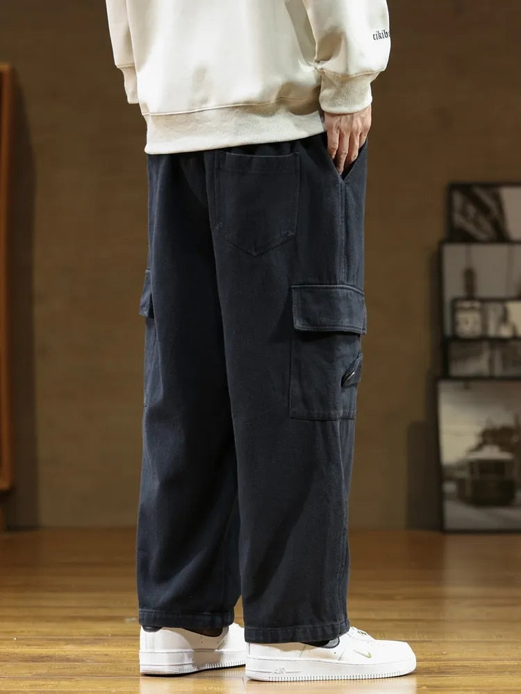 Abram - Pantalon cargo large en coton