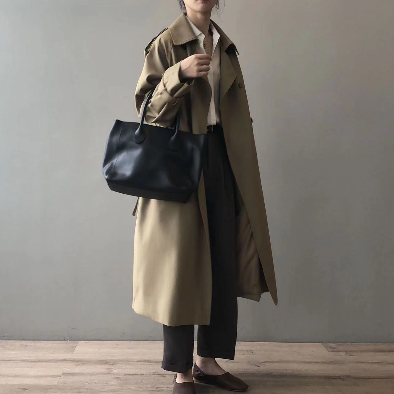 Trench classique pour femme | Coupe-vent oversize, croisé