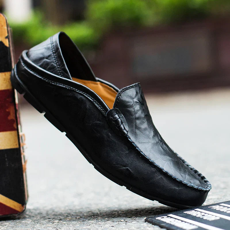 Hugo | Leder Loafers Herren atmungsaktiv und rutschfest