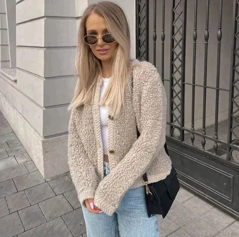 Yuhara | Cardigan en peluche