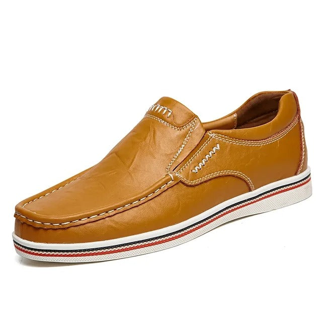 Harvie - Mocassins en cuir avec un design de pantoufle plate