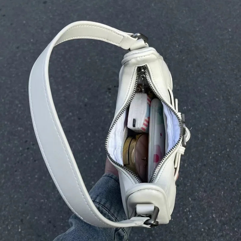 Sac vintage Bellachicha | Sac bandoulière décontracté et tendance avec détail étoile et fermeture éclair