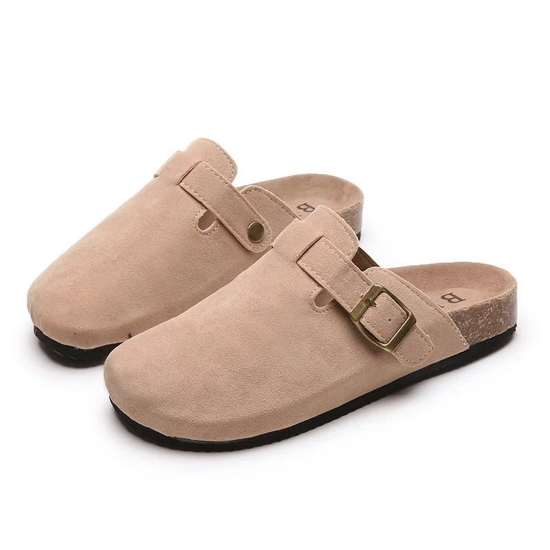 Lola | Retro Damen Pantoletten mit Schnalle trendiger Stil