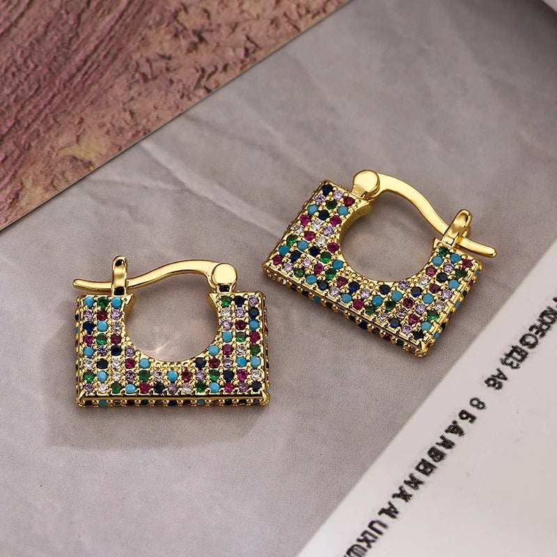 Micara - Géométriques scintillants - Boucles d'oreilles