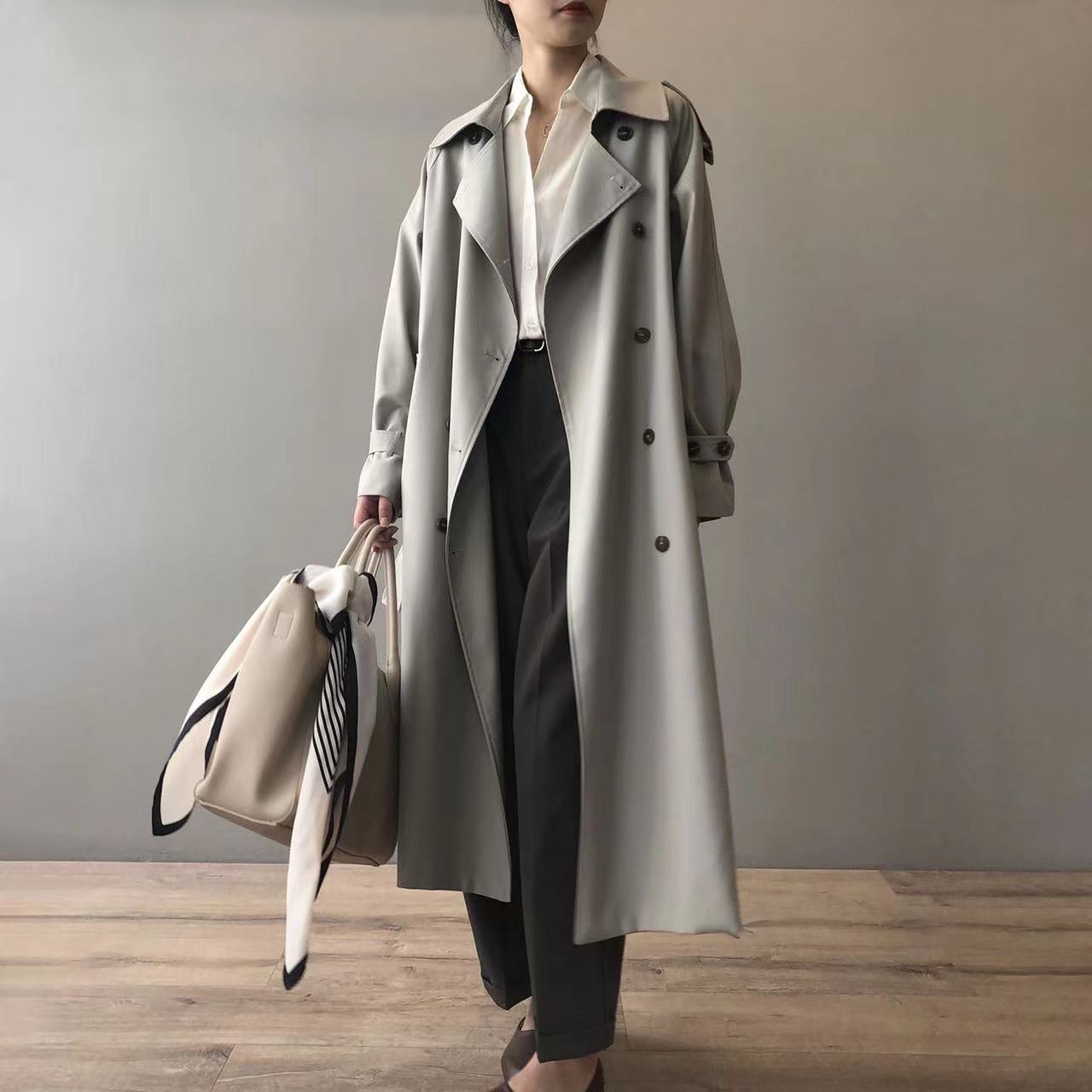 Trench classique pour femme | Coupe-vent oversize, croisé
