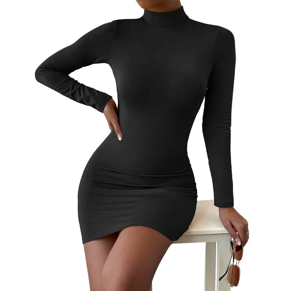 Hanna | Figurbetontes minikleid mit langen ärmeln