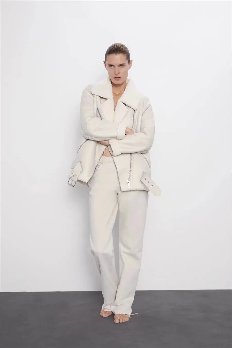 Xela - Veste en cuir vintage pour femme