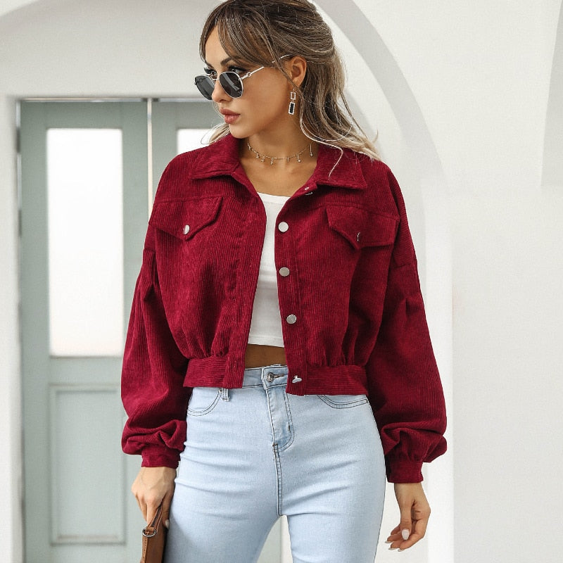 Yulion | Veste courte en velours côtelé