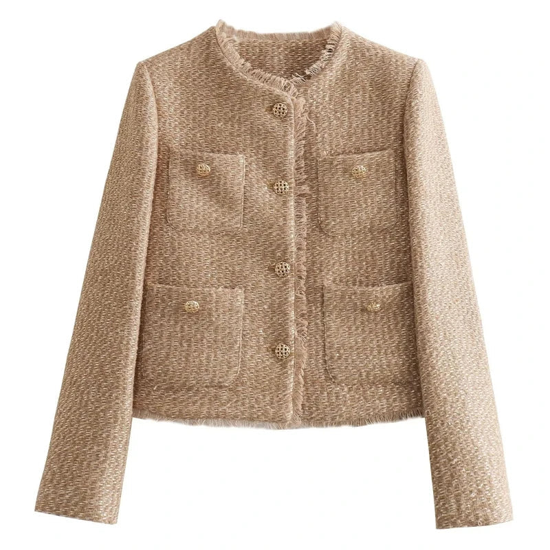 Chloé | Veste courte en tweed à la mode pour femme