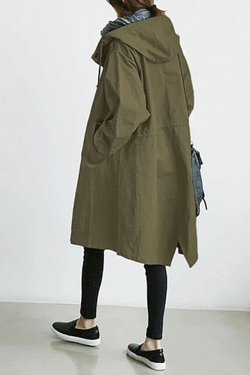Classic Cashmere Damenmode: Hipper Trenchcoat in Übergröße