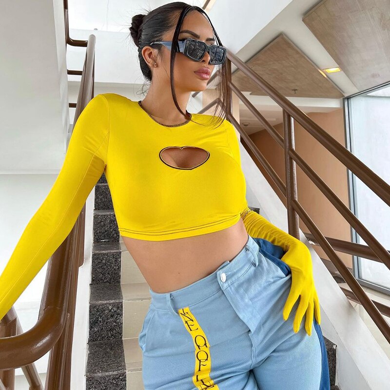 Bellachicha - Vintage Streetwear Sexy Crop Top mit Handschuhen