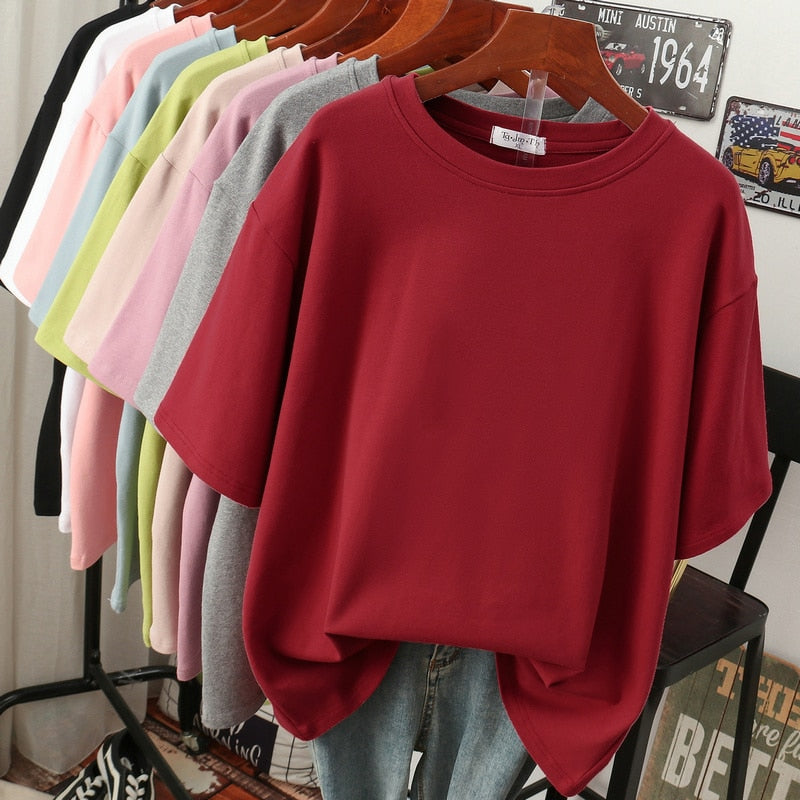Bellachicha Kuscheliges Baumwoll-Basic: Plus-Size T-Shirt für Damen