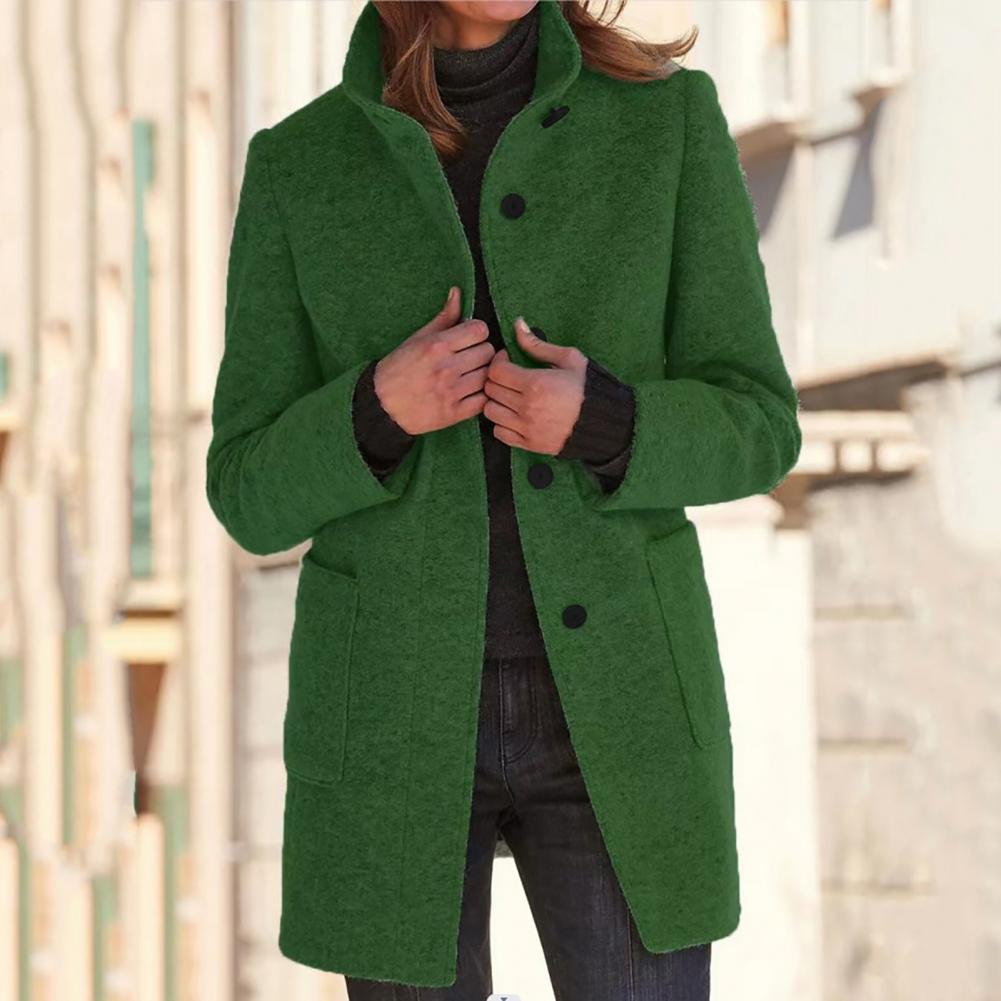Corselia | Damen Lange Winter Mantel | Knopf Daunen