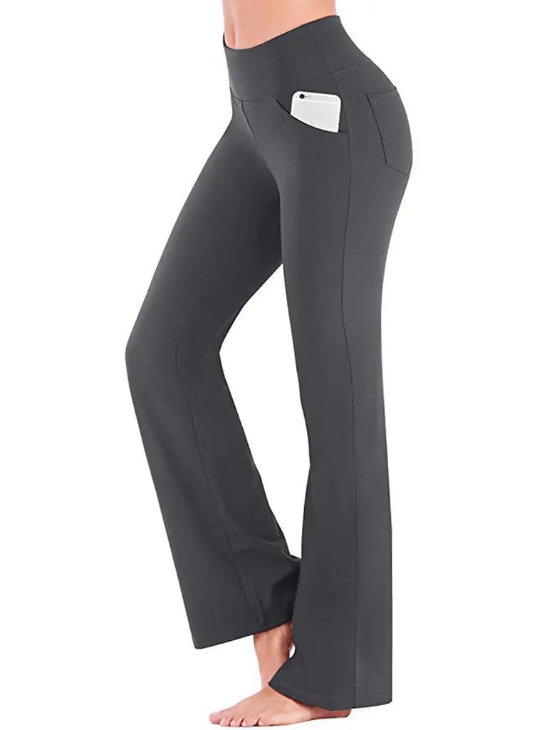 Améthyste - Pantalon évasé extensible - Taille haute