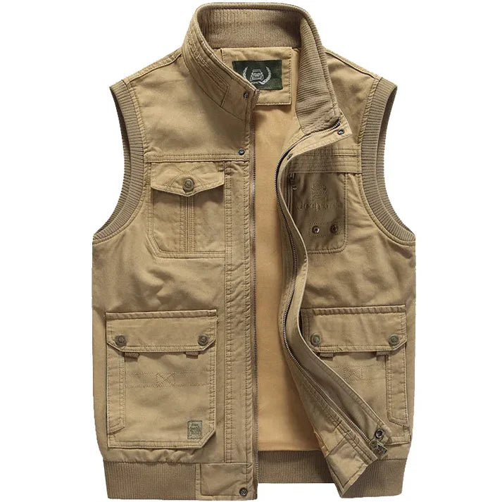 John - Gilet multi-poches pour homme au style vintage - le cadeau parfait pour papa