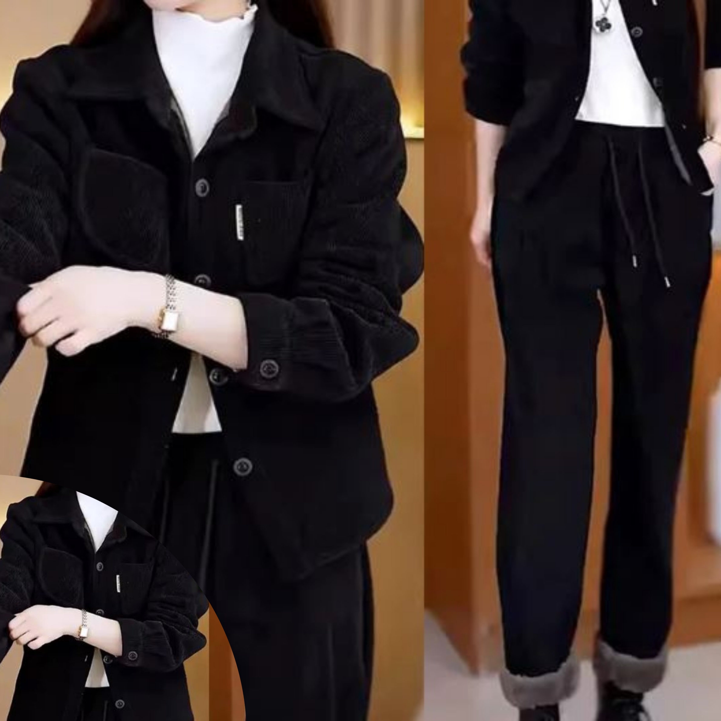 Wilonis | Veste et pantalon de costume vintage d'hiver pour femme