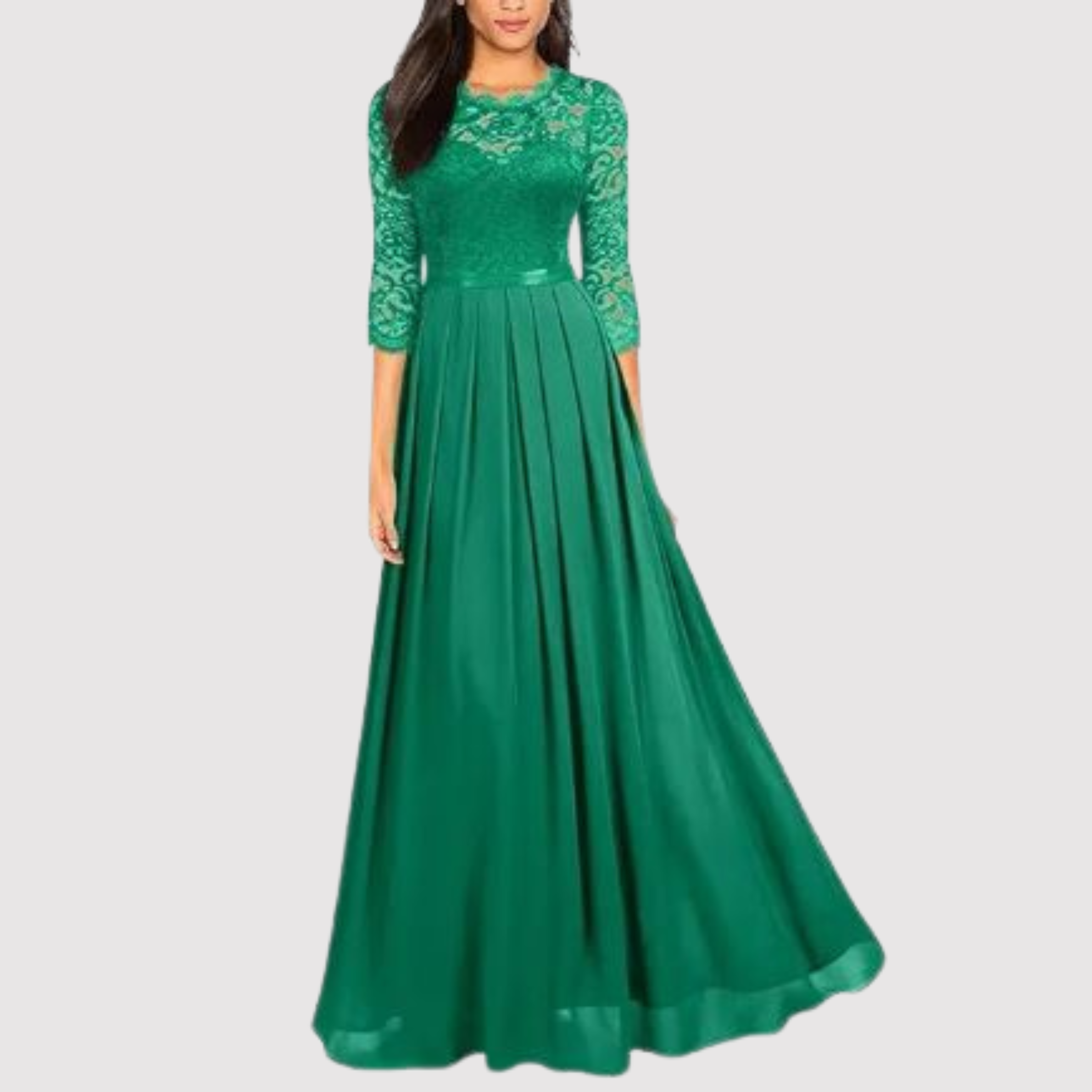 Gloria - Robe sexy en mousseline de soie et dentelle