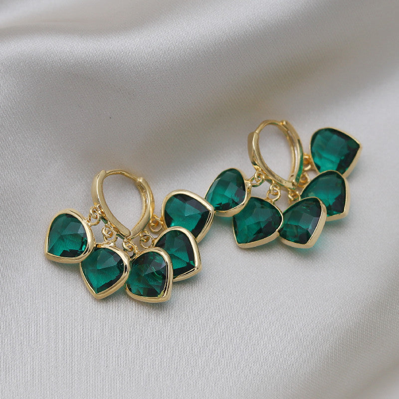 Micara - Emerald Glitz - boucles d'oreilles