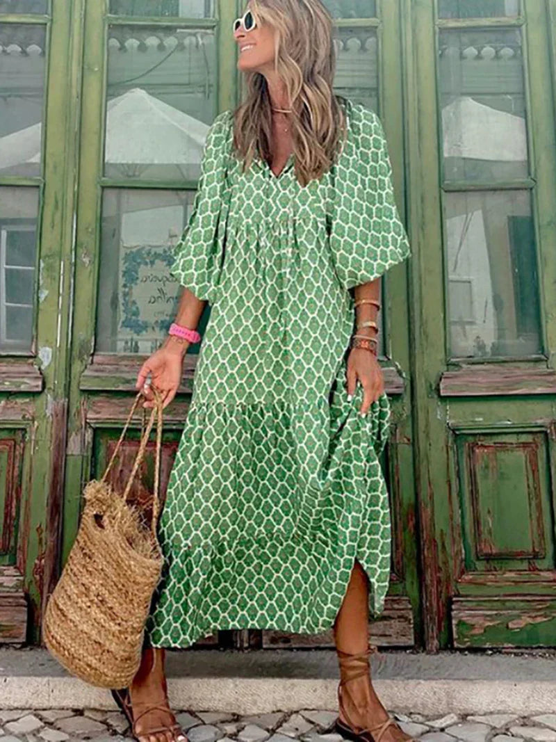 Brooklynn - Robe d'été bohème - Coupe bouffante décontractée