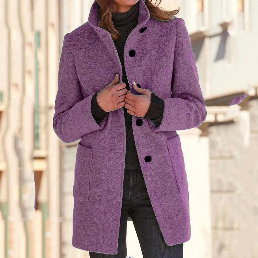 Corselia | Damen Lange Winter Mantel | Knopf Daunen