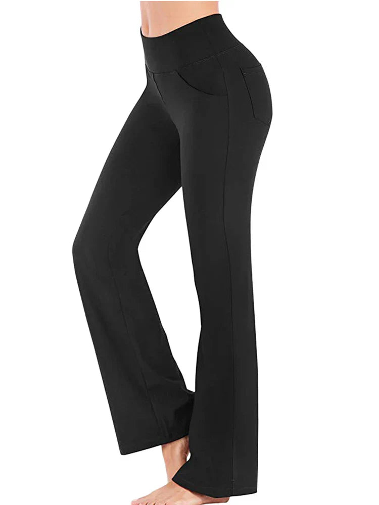 Améthyste - Pantalon évasé extensible - Taille haute