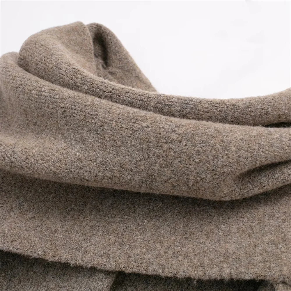 Arryn | Manteau tricoté pour femme à la mode et décontracté avec écharpe