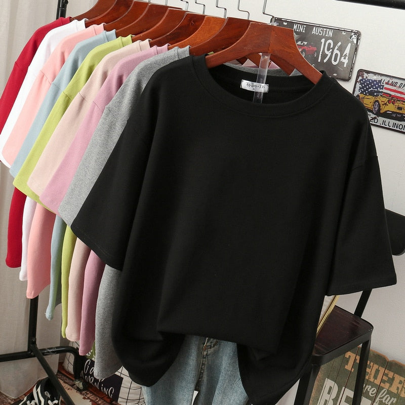 Bellachicha Kuscheliges Baumwoll-Basic: Plus-Size T-Shirt für Damen
